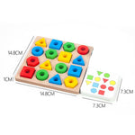 Giocattolo puzzle blocchi figure geometriche in legno