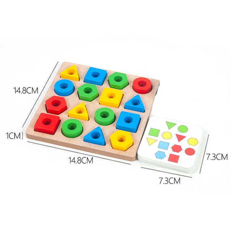 Giocattolo puzzle blocchi figure geometriche in legno