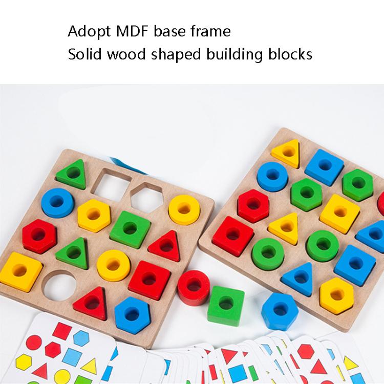 Giocattolo puzzle blocchi figure geometriche in legno