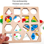 Giocattolo puzzle blocchi figure geometriche in legno