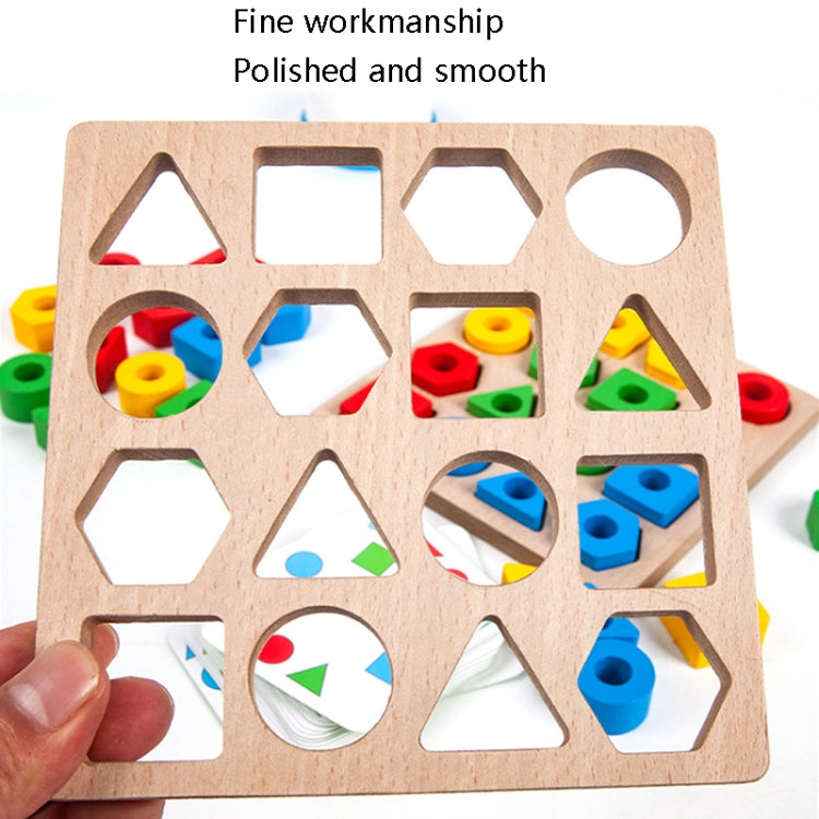 Giocattolo puzzle blocchi figure geometriche in legno