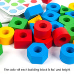 Giocattolo puzzle blocchi figure geometriche in legno