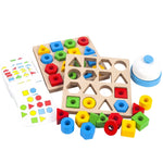 Giocattolo puzzle blocchi figure geometriche in legno
