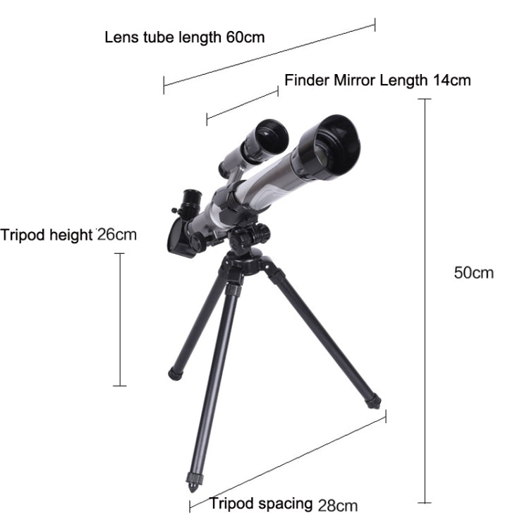 Telescopio astronomico C2130 20X-40X HD con oculare multiplo, C2130