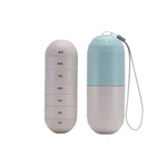 Scatola per pillole di paglia di grano Scatola per pillole sigillata da 7 giorni, Pill Storage Box