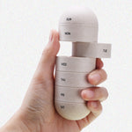 Scatola per pillole di paglia di grano Scatola per pillole sigillata da 7 giorni, Pill Storage Box