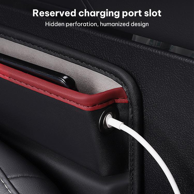 SUSISUN 049 Scatola portaoggetti multifunzionale con fessura per seggiolino auto, Black, Brown, Wine Red, Beige, Black (One Pair), Brown (One Pair), Wine Red (One Pair), Beige (One Pair)