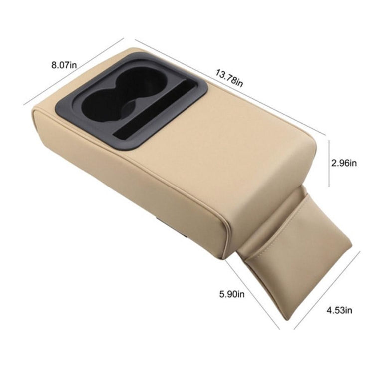 Scatola del bracciolo dell'auto Maggiore supporto con portabicchieri per sedile posteriore, Beige, Black, Brown