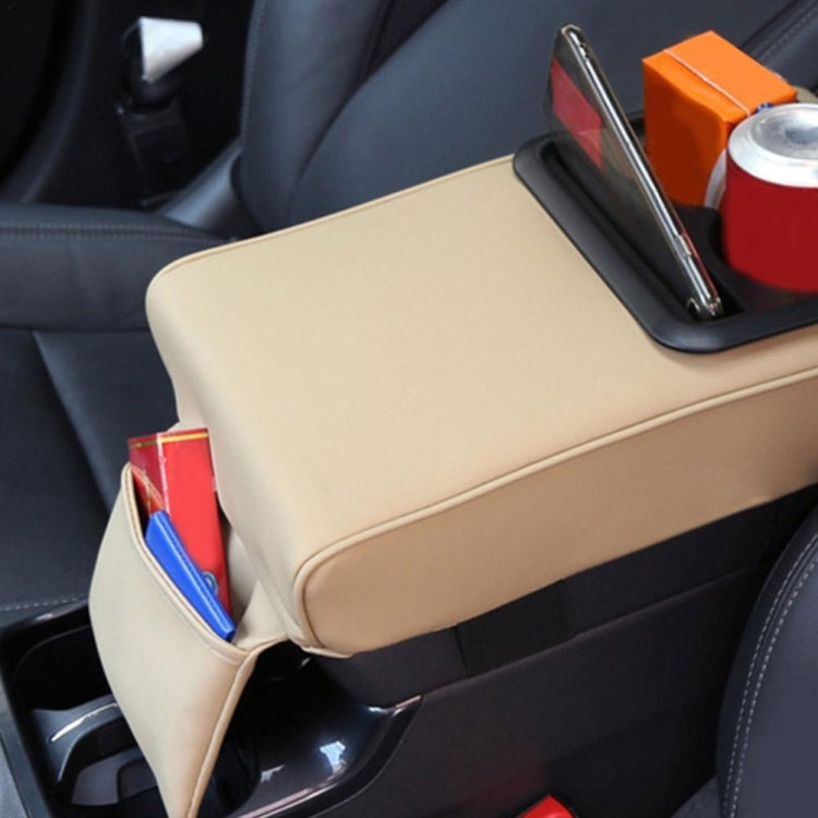 Scatola del bracciolo dell'auto Maggiore supporto con portabicchieri per sedile posteriore, Beige, Black, Brown