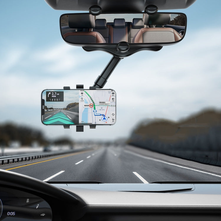 ZJ099 Supporto per telefono con specchietto retrovisore per auto rotante a 360 gradi, ZJ099