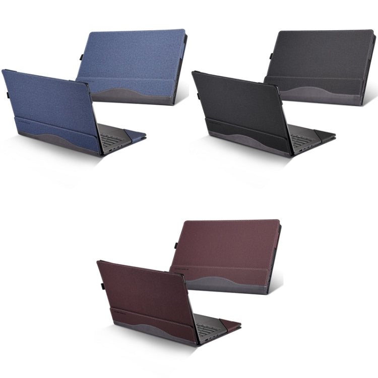 Custodia protettiva per laptop in pelle PU per HP Envy X360 15-BP / CN / DR / DS, Blue, Black, Wine Red