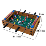 Mini calciobalilla in legno per interni 36x26x6 cm