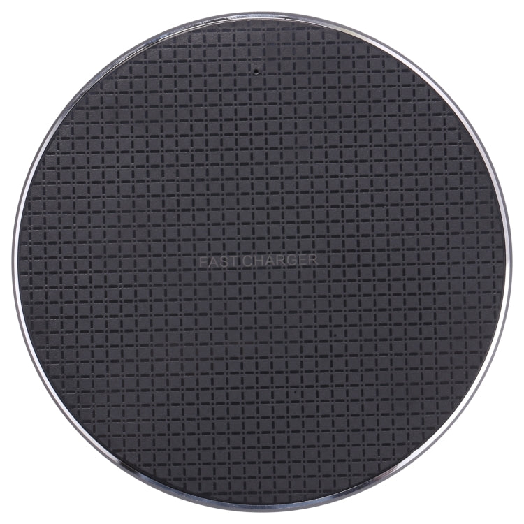 Caricabatterie wireless rotondo in metallo 15W