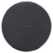 Caricabatterie wireless rotondo in metallo 15W