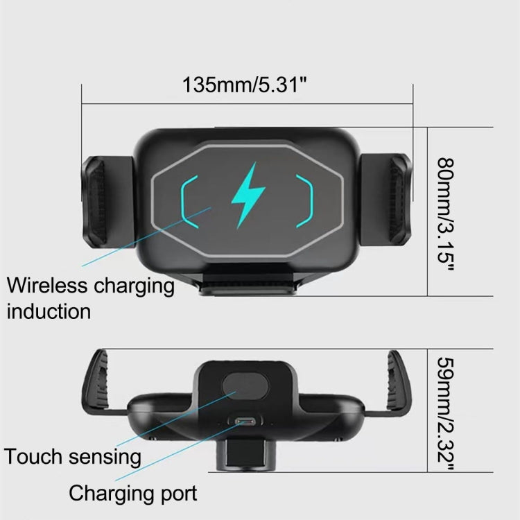 S15 15W QI Supporto di ricarica wireless per auto magnetico per telefono con schermo pieghevole, S15