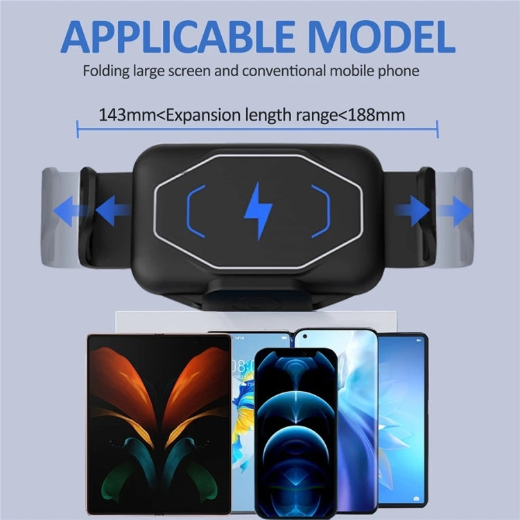 S15 15W QI Supporto di ricarica wireless per auto magnetico per telefono con schermo pieghevole, S15
