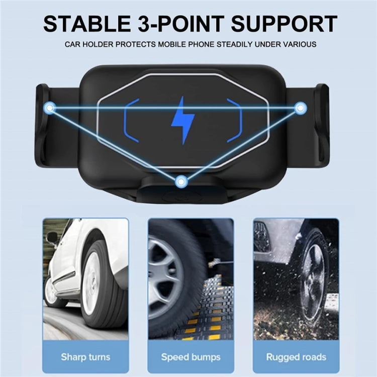 S15 15W QI Supporto di ricarica wireless per auto magnetico per telefono con schermo pieghevole, S15
