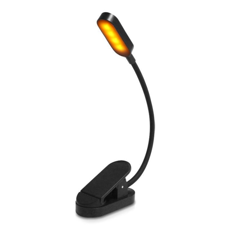 Lampada da scrivania a 9 LED Mini Clip Lampada da lettura per la protezione degli occhi degli studenti con ricarica USB, Blue and White, Black
