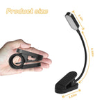 Lampada da scrivania a 9 LED Mini Clip Lampada da lettura per la protezione degli occhi degli studenti con ricarica USB, Blue and White, Black