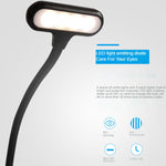 8021 Mini Book Clip Light LED Music Score Lampada da lettura per la protezione degli occhi, Black, White