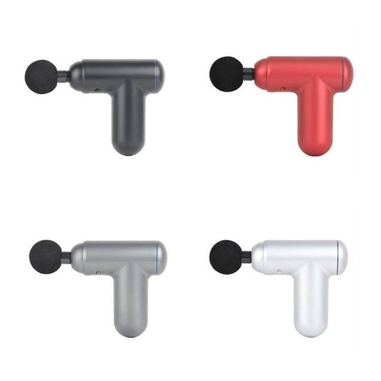 J12A Mini pulsante di massaggio vibrante tipo pistola a fascia, Black, Gray, Silver, Red