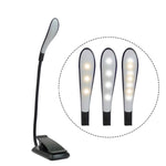 8027D-2 7 Beads LED Protezione per gli occhi Lettura Luce pieghevole per libri, White, Black