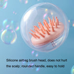 Spazzola per shampoo per massaggio alla testa in silicone da 3 pezzi, Blue, Pink, White, Yellow