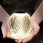 Lampada da tavolo piccola sfera di cristallo USB luce notturna in acrilico, MT2 80 x 80mm, MT1  110 x 110mm