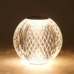 Lampada da tavolo piccola sfera di cristallo USB luce notturna in acrilico, MT2 80 x 80mm, MT1  110 x 110mm