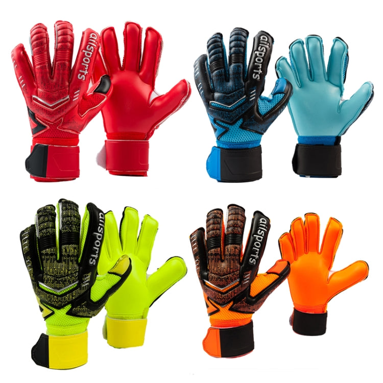 Ailsports ST5511 1 paio di guanti da portiere in lattice per la protezione delle dita, 5, 6, 7, 8, 9, 10