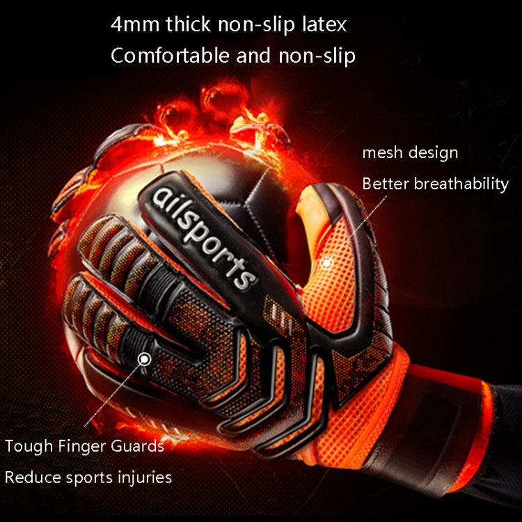Ailsports ST5511 1 paio di guanti da portiere in lattice per la protezione delle dita, 11