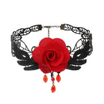 Collana vintage lolita gotica in pizzo con frange, stile:, 1530, 1531, 1532 Black, 1532 Red, 1533, 1534, 1535, 1555, 1556, 1557