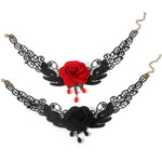 Collana vintage lolita gotica in pizzo con frange, stile:, 1530, 1531, 1532 Black, 1532 Red, 1533, 1534, 1535, 1555, 1556, 1557