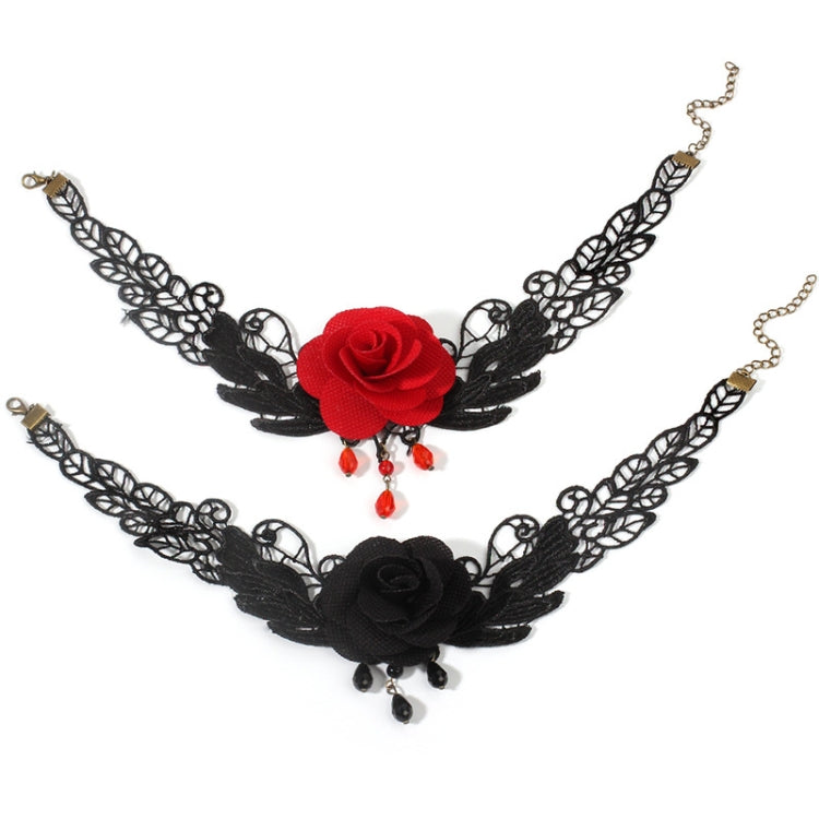 Collana vintage lolita gotica in pizzo con frange, stile:, 1530, 1531, 1532 Black, 1532 Red, 1533, 1534, 1535, 1555, 1556, 1557
