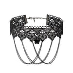 Collana vintage lolita gotica in pizzo con frange, stile:, 1530, 1531, 1532 Black, 1532 Red, 1533, 1534, 1535, 1555, 1556, 1557