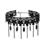 Collana vintage lolita gotica in pizzo con frange, stile:, 1530, 1531, 1532 Black, 1532 Red, 1533, 1534, 1535, 1555, 1556, 1557
