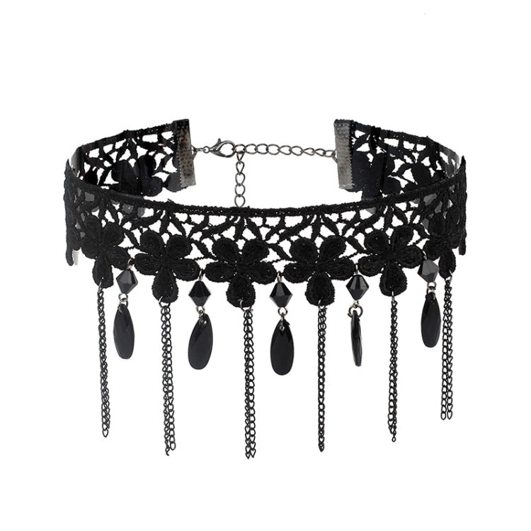 Collana vintage lolita gotica in pizzo con frange, stile:, 1530, 1531, 1532 Black, 1532 Red, 1533, 1534, 1535, 1555, 1556, 1557