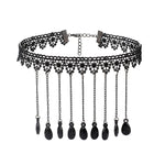 Collana vintage lolita gotica in pizzo con frange, stile:, 1530, 1531, 1532 Black, 1532 Red, 1533, 1534, 1535, 1555, 1556, 1557