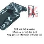 Porta carte ultrasottile in resina anti-smagnetizzazione RFID, Green, Blue, Black
