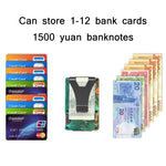 Porta carte ultrasottile in resina anti-smagnetizzazione RFID, Green, Blue, Black