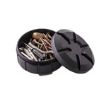 Contenitore per pillole di pronto soccorso portatile da esterno in acciaio inossidabile, Black, Silver