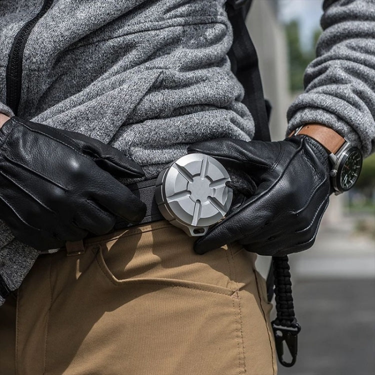 Contenitore per pillole di pronto soccorso portatile da esterno in acciaio inossidabile, Black, Silver