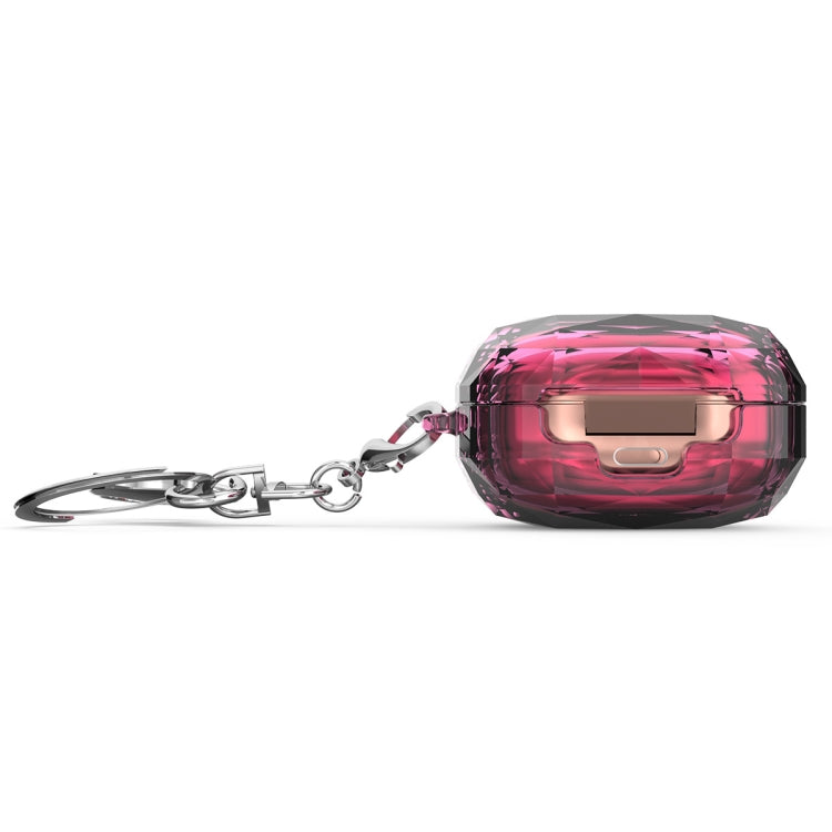 Custodia protettiva per auricolari con motivo a rombi PC per Samsung Galaxy Buds Live / Buds 2 / Buds Pro, Transparent, Transparent Black, Transparent Pink, Transparent Yellow, Transparent  Blue, Electroplate Rose Pink, Electroplate  Silver            ...