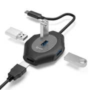 Docking station USB multi-porta a ricarica rapida 2 PC PD, Type-C to PD3.0+1xUSB3.0+3xUSB2.0, USBC to USB5V+1xUSB3.0+3xUSB2.0, USB3.0 to USB5V+1xUSB3.0+3xUSB2.0
