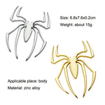 Adesivo per auto ragno tridimensionale in metallo da 10 pezzi, consegna casuale a colori, Spider