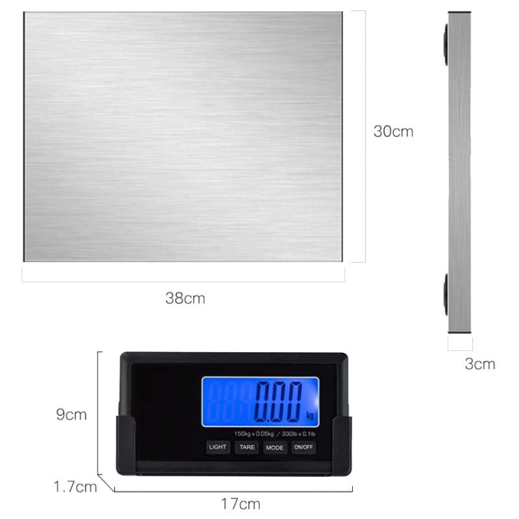 Trasmissione wireless Scala divisa Bilancia elettronica Bilancia portatile Express Bilancia per animali, spina CN, 180kg / 0.1kg