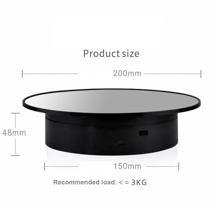 Giradischi per giradischi a due vie da 20 cm Giradischi per riprese video, White   Mirror, Black Mirror, Black+Black Velvet, White + White Velvet, White Bottom Black Velvet