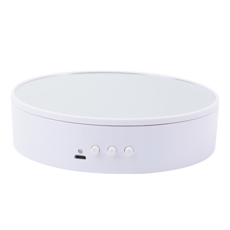 Giradischi per espositori rotanti a velocità regolabile da 15 cm, White Mirror, Black Mirror, White Velvet, Black Velvet