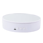 Giradischi per espositori rotanti a velocità regolabile da 15 cm, White Mirror, Black Mirror, White Velvet, Black Velvet