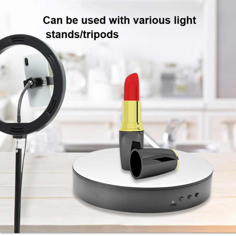 Giradischi per espositori rotanti a velocità regolabile da 15 cm, White Mirror, Black Mirror, White Velvet, Black Velvet
